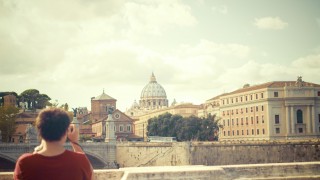 Tourist taking photos